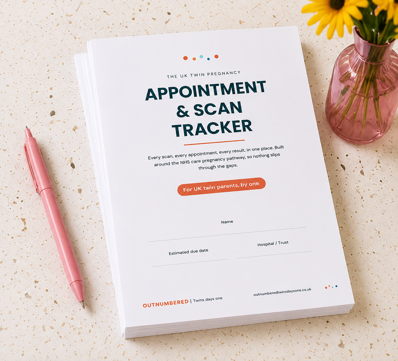 Twin Pregnancy Appointment & Scan Tracker