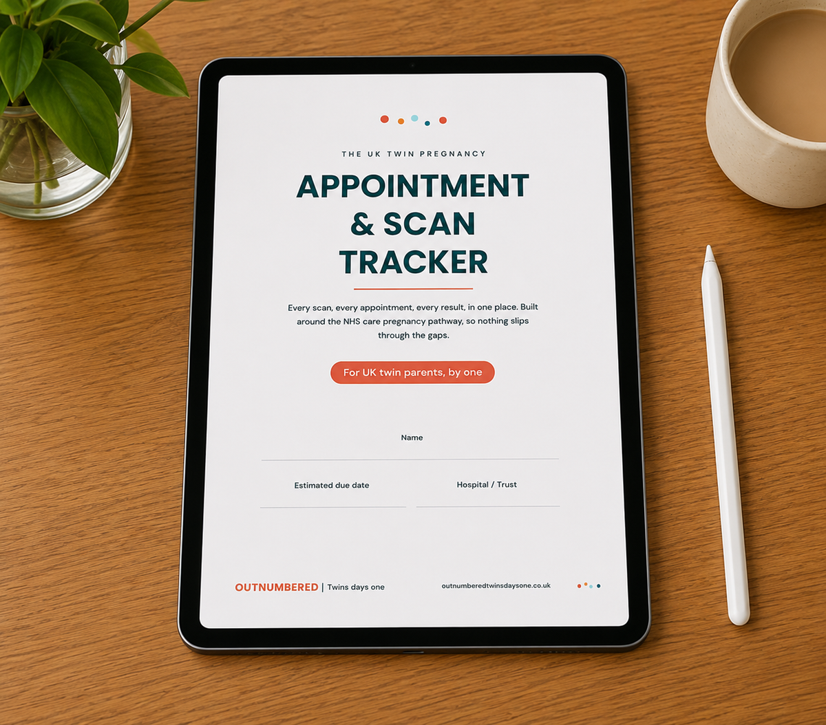 Twin Pregnancy Appointment & Scan Tracker